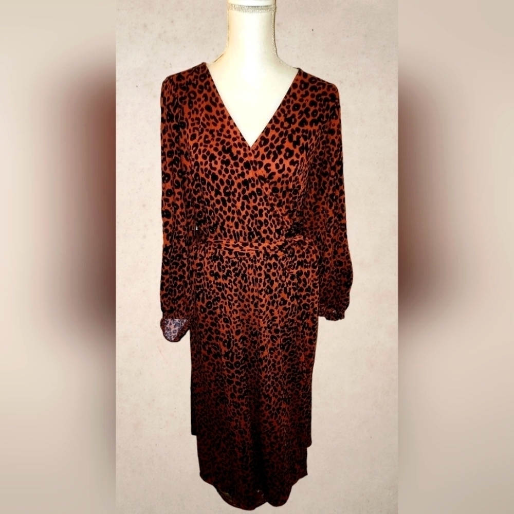AVA & VIV ANIMAL PRINT DRESS